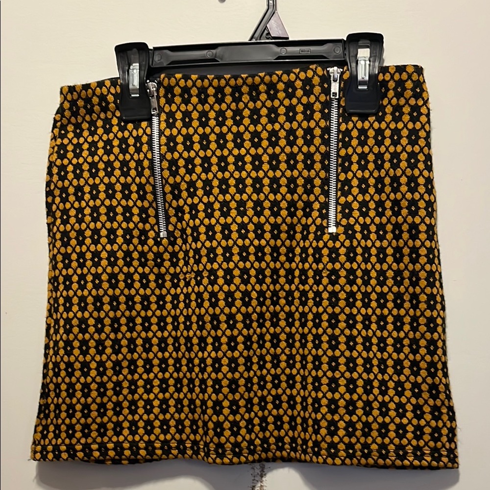 Stylish rustic brown and Black Patterned Skirt